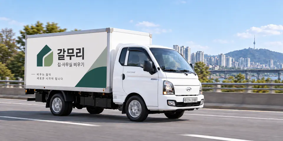 갈무리 작업 차량 — 빈집정리 과정을 그린 그림(조종면)